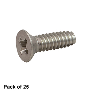 MACHINE SCREW STAINLESS 4-40 X 1/4" PHILLIPS FLAT HEAD PACK OF 25 