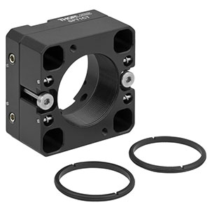SPT1CT - Coarse ±1 mm XY Thick Slip Plate Positioner with 2 SM1RR Retaining Rings, 30 mm Cage Compatible