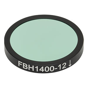 FBH1400-12 - Hard-Coated Bandpass Filter, Ø25 mm, CWL = 1400 nm, FWHM = 12 nm