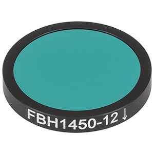 FBH1450-12 - Hard-Coated Bandpass Filter, Ø25 mm, CWL = 1450 nm, FWHM = 12 nm