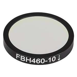 FBH460-10 - Premium Bandpass Filter, Ø25 mm, CWL = 460 nm, FWHM = 10 nm