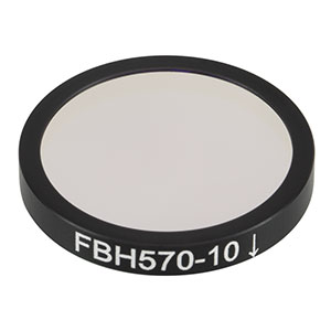 FBH570-10 - Premium Bandpass Filter, Ø25 mm, CWL = 570 nm, FWHM = 10 nm