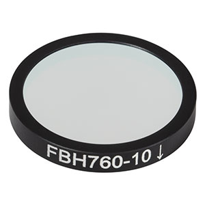 FBH760-10 - Hard-Coated Bandpass Filter, Ø25 mm, CWL = 760 nm, FWHM = 10 nm