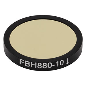 FBH880-10 - Hard-Coated Bandpass Filter, Ø25 mm, CWL = 880 nm, FWHM = 10 nm