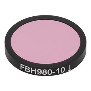 FBH980-10 - Premium Bandpass Filter, Ø25 mm, CWL = 980 nm, FWHM = 10 nm