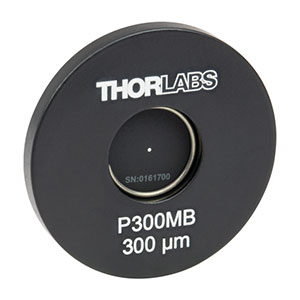 P300MB - Ø1in Mounted Pinhole, 300 ± 8 µm Pinhole Diameter, Molybdenum