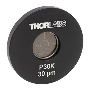 P30K - Ø1in Mounted Pinhole, 30 ± 2 µm Pinhole Diameter, Stainless Steel