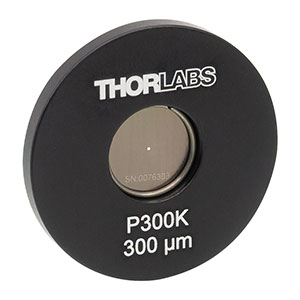 P300K - Ø1in Mounted Pinhole, 300 ± 8 μm Pinhole Diameter, Stainless Steel