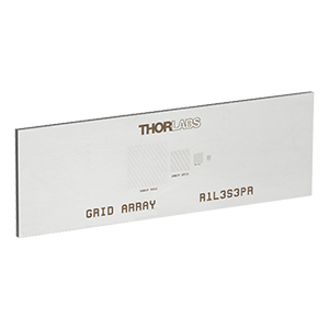 R1L3S3PR - Positive Reflective Grid Distortion Target 3in x 1in, 10, 50, 100, and 500 µm Grid Spacings