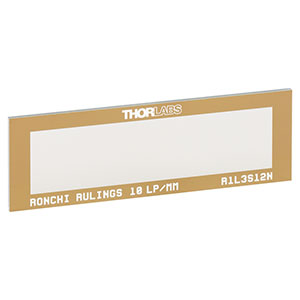 R1L3S12N - Ronchi Ruling Test Target, 3in x 1in, 10 lp/mm