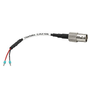 CA2106 - RG-174/U Coaxial Cable, Screw Terminal Pins to BNC Female, 6in (152.5 mm)