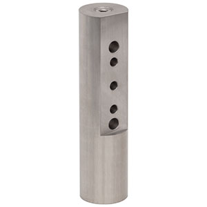 RS100P4C/M - Ø25.0 mm Optical Construction Post, SS, M4 Taps and Clearance Holes, L = 100 mm