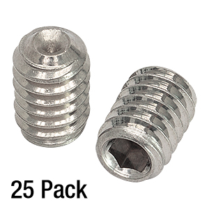 SS25S0375 - 1/4in-20 Stainless Steel Setscrew, 3/8in Long, 25 Pack
