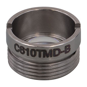 C610TMD-B - f = 4.0 mm, NA = 0.62, WD = 1.1 mm, Mounted Aspheric Lens, ARC: 600 - 1050 nm