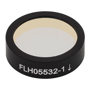 FLH05532-1 - Hard-Coated Bandpass Filter, Ø12.5 mm, CWL = 532 nm, FWHM = 1 nm