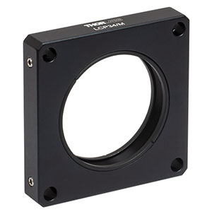 LCP34/M - 60 mm Cage Plate, SM2 Threads, 0.5in Thick, M4 Tap (Two SM2RR Retaining Rings Included)