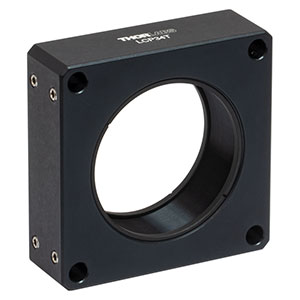 LCP34T - 60 mm Cage Plate, SM2 Threads, 0.9in Thick, 8-32 Tap (Two SM2RR Retaining Rings Included)