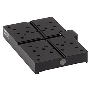 XRN25-RC4 - Grooved Rail Carrier for Stages with 2in Dovetails; 4-40, 6-32, and 8-32 Taps