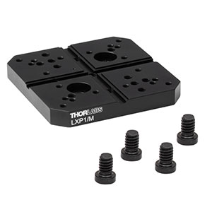 LXP1/M - Grooved Mounting Plate for 25 mm Translation Stages with M3, M4, and M6 Taps