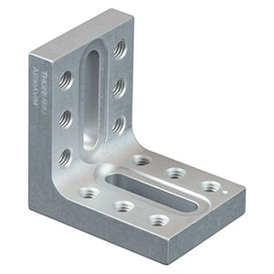 AB90AV/M - Vacuum-Compatible Right-Angle Bracket with Counterbored Slots and M6 Tapped Holes