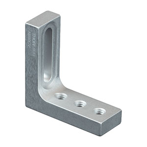 AB90CV - Vacuum-Compatible Slim Right-Angle Bracket with Counterbored Slot & 1/4in-20 Tapped Holes