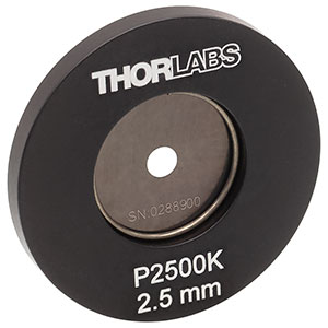 P2500K - Ø1in Mounted Large Pinhole, 2.50 mm ± 40 μm Pinhole Diameter, Stainless Steel