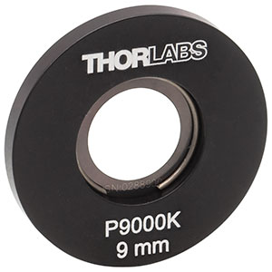 P9000K - Ø1in Mounted Large Pinhole, 9.00 mm ± 80 μm Pinhole Diameter, Stainless Steel