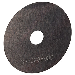 P2500UK - Ø1/2in (12.7 mm) Umounted Large Pinhole, 2500 ± 20 µm Pinhole Diameter, Stainless Steel