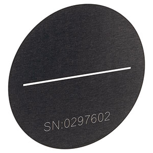 S150ULK - Ø1/2in Unmounted Slit, 150 ± 4 µm Wide, 10 mm Long