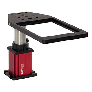 MP10M - Rigid Stand with Large Rectangular Insert Holder, 1/4in-20 Taps, Height: 151.4 - 216.4 mm