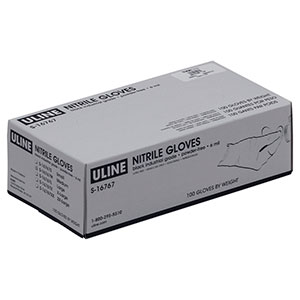 MC10B-M - Medium Powder-Free Nitrile Gloves, Qty. 100 Gloves, Black