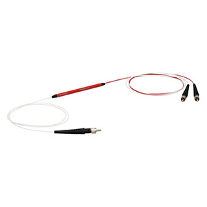 TM400R3S1B - 1x2 Multimode Fiber Optic Coupler, Low OH, Ø400 µm Core, 0.22 NA, 75:25 Split, SMA905