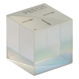 PBS125 - 1/2in Polarizing Beamsplitter Cube, 700 - 1300 nm