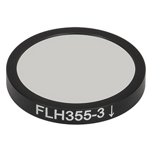 FLH355-3 - Hard-Coated Bandpass Filter, Ø25 mm, CWL = 355 nm, FWHM = 3 nm