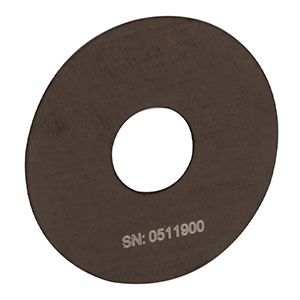 P4000UK - Ø1/2in (12.7 mm) Unmounted Large Pinhole, 4000 ± 50 μm Pinhole Diameter, Stainless Steel
