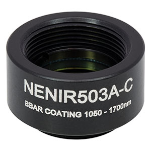 NENIR503A-C - Ø12.7 mm Unmounted AR-Coated Absorptive Neutral Density Filter, SM05-Threaded Mount, 1050 - 1700 nm, OD: 0.3