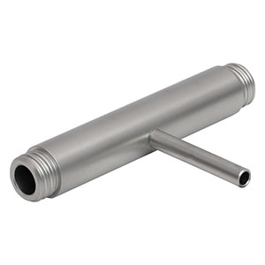 TMC510A - Empty Stainless Steel Cell with Threaded Ends, 100 mm Long, One Fill Tube