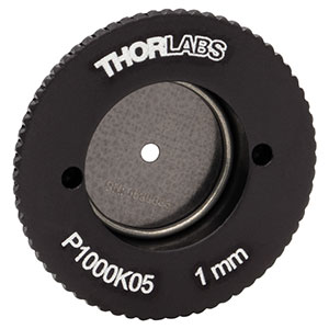 P1000K05 - SM05-Threaded, Ø0.70in (17.8 mm) Mounted Pinhole, 1.00 mm ± 10 μm Pinhole Diameter, Stainless Steel