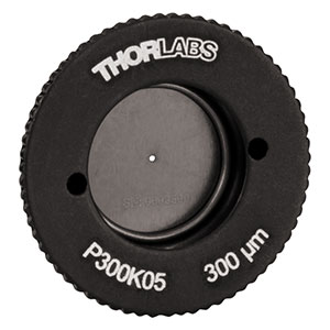 P300K05 - SM05-Threaded, Ø0.70in (17.8 mm) Mounted Pinhole, 300 ± 8 μm Pinhole Diameter, Stainless Steel