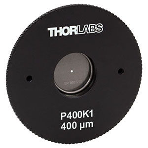 P400K1 - SM1-Threaded, Ø1.20in (30.5 mm) Mounted Pinhole, 400 ± 10 μm Pinhole Diameter, Stainless Steel
