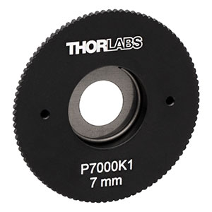P7000K1 - SM1-Threaded, Ø1.20in (30.5 mm) Mounted Large Pinhole, 7.00 mm ± 80 μm Pinhole Diameter, Stainless Steel