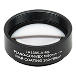Ø1.5" Mounted N-BK7 Plano-Convex Lenses (AR Coating: 350 - 700 nm)