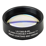 Ø1.5" Mounted N-BK7 Plano-Convex Lenses (AR Coating: 650 - 1050 nm)