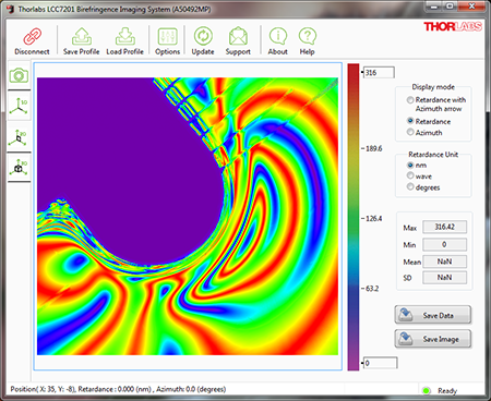 Fiber Birefringence in 2D View