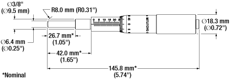 50 mm Micrometer Drawing