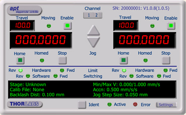 ActiveX Control for APT Stepper Controller