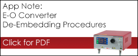 MX40G E-O Converter: De-Embedding Procedures