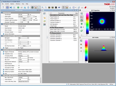 Beam Profiler General Window