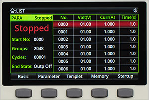 BPS330 List Manual Entry Screen