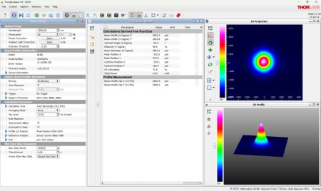 Beam Profiler General Window